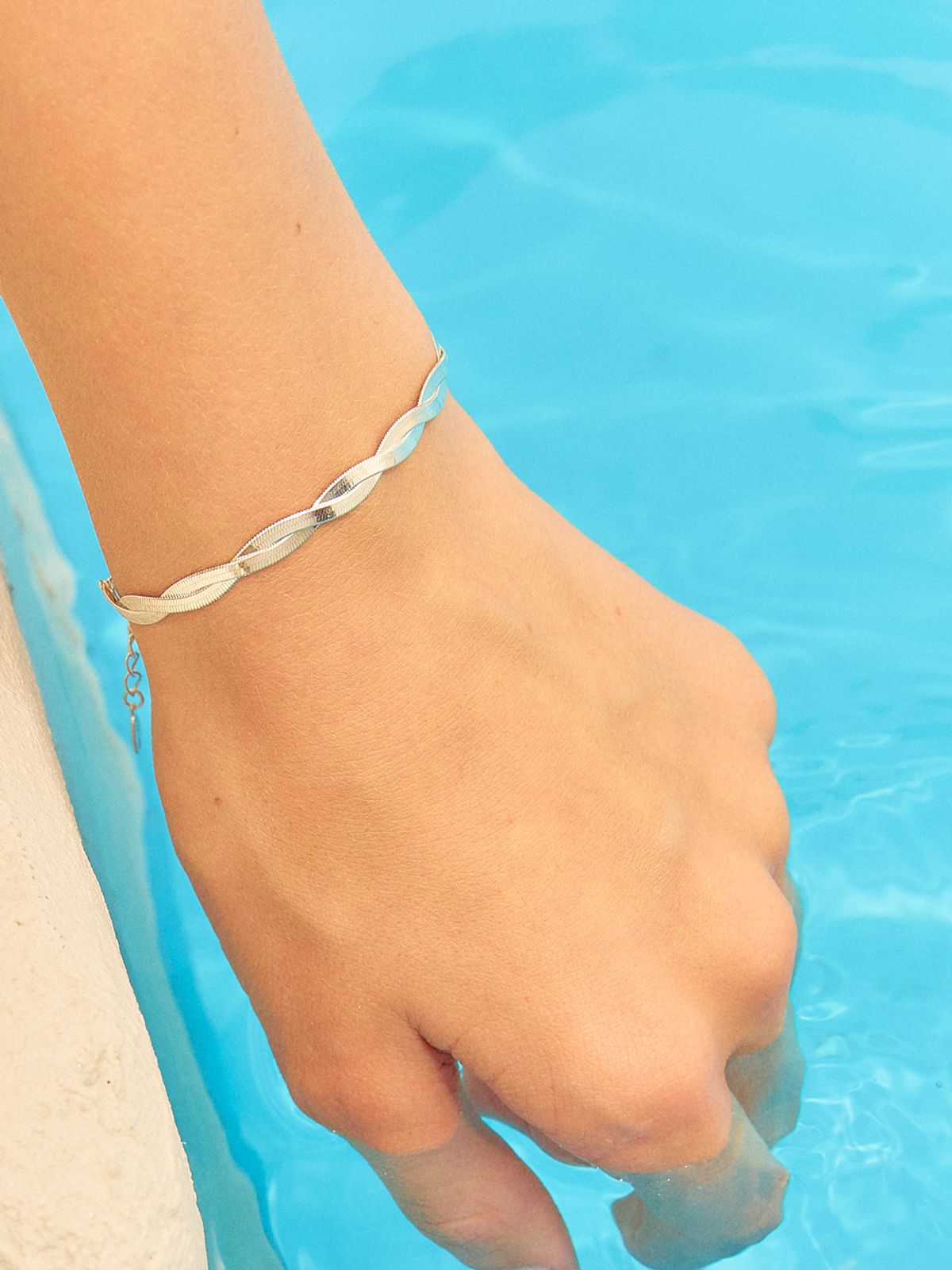 포스트루드(POSTLUDE) [SILVER] WAVE SNAKE CHAIN BRACELET