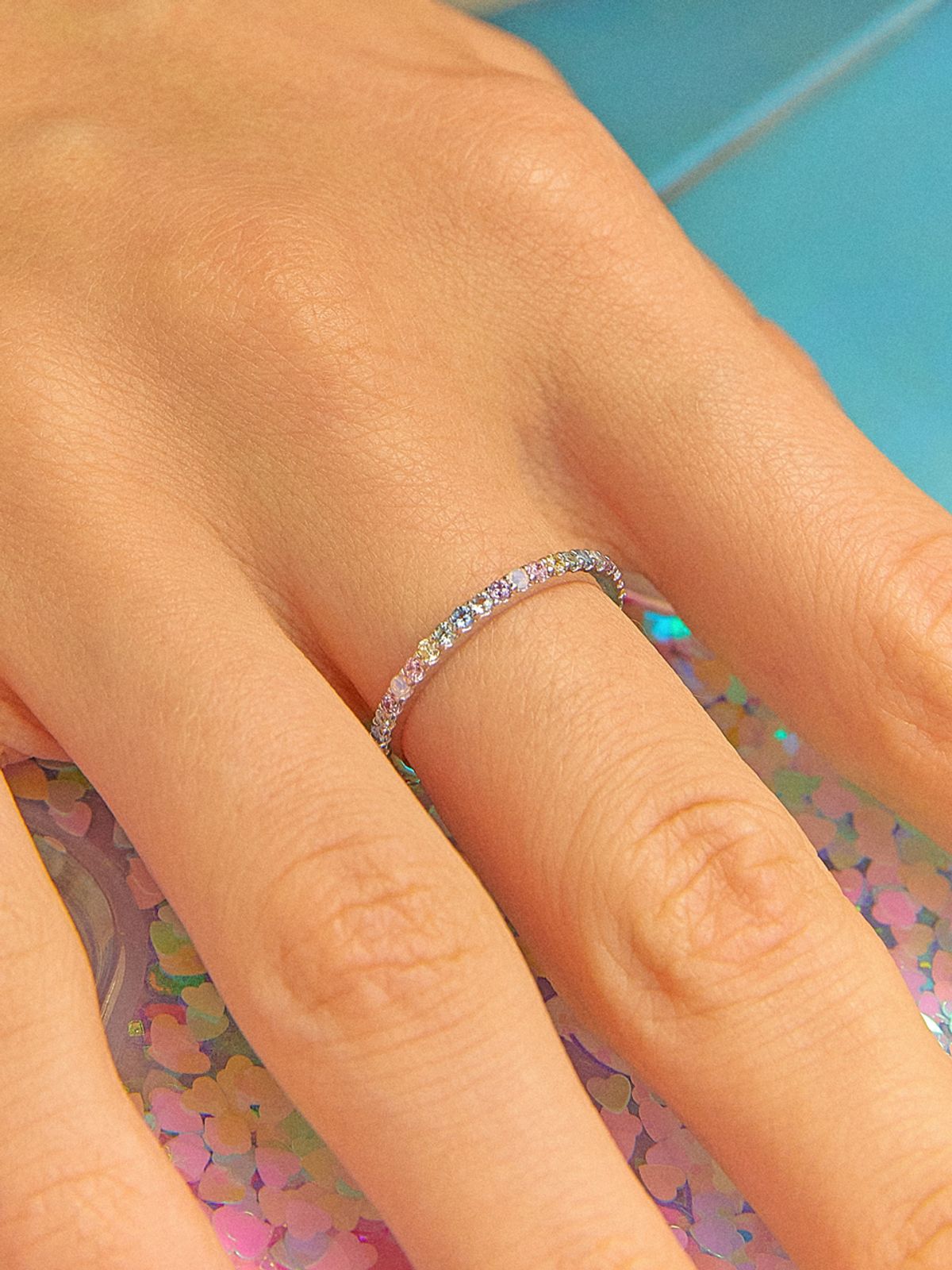 포스트루드(POSTLUDE) [SILVER] RAINBOW CU RING (2 COLOR)
