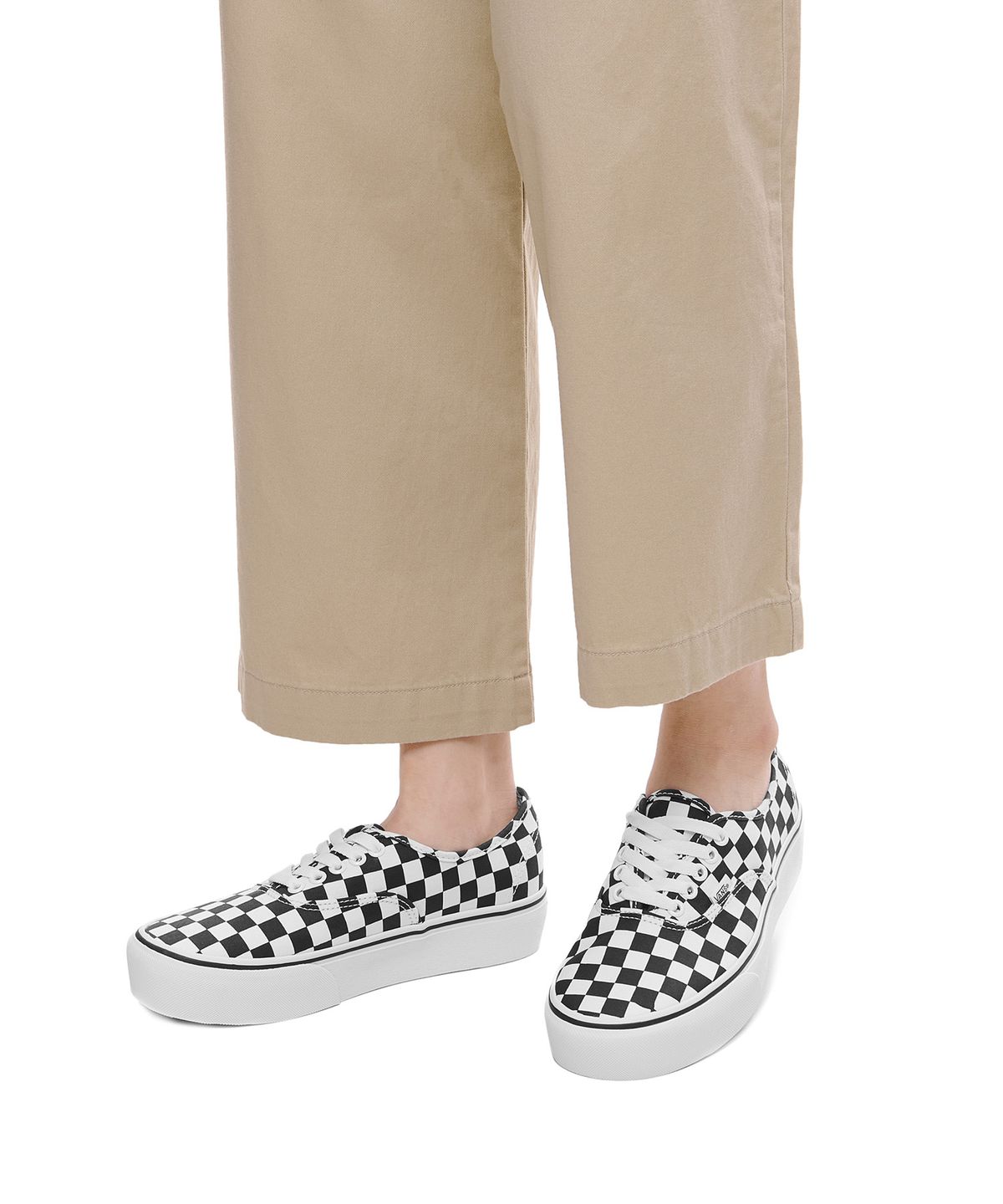 반스(VANS) 어센틱 플랫폼 2.0 - 체커보드:트루 화이트 / VN0A3AV8QXH1