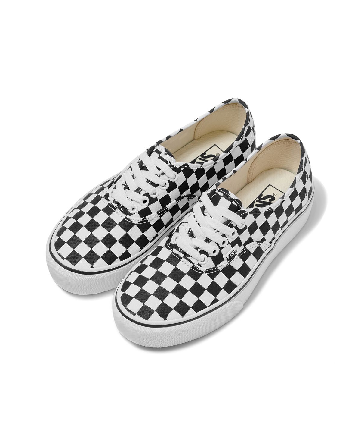 반스(VANS) 어센틱 플랫폼 2.0 - 체커보드:트루 화이트 / VN0A3AV8QXH1
