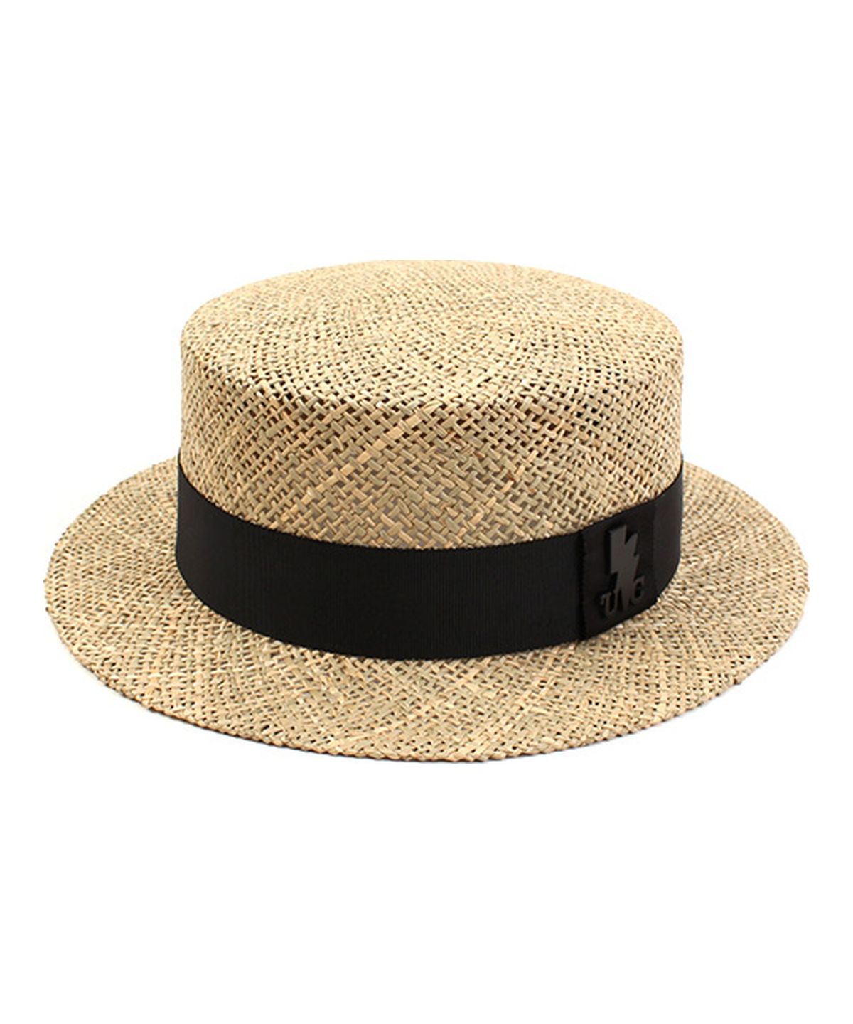 유니버셜 케미스트리(UNIVERSAL CHEMISTRY) Bau Flat Short Panama Hat BK 라피아햇
