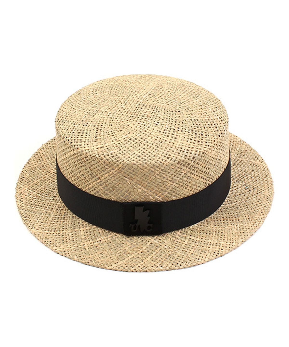 유니버셜 케미스트리(UNIVERSAL CHEMISTRY) Bau Flat Short Panama Hat BK 라피아햇