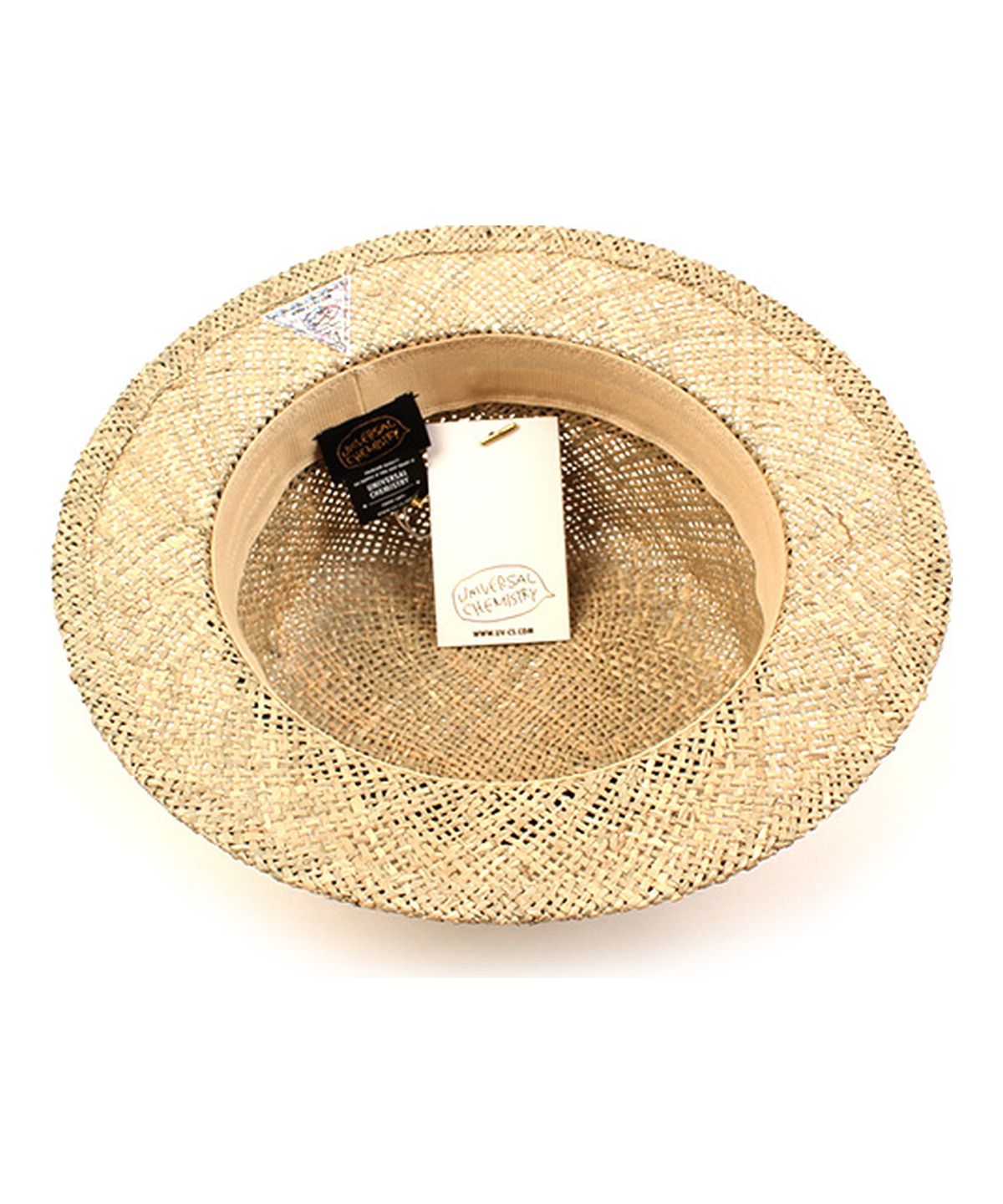 유니버셜 케미스트리(UNIVERSAL CHEMISTRY) Bau Flat Short Panama Hat BK 라피아햇