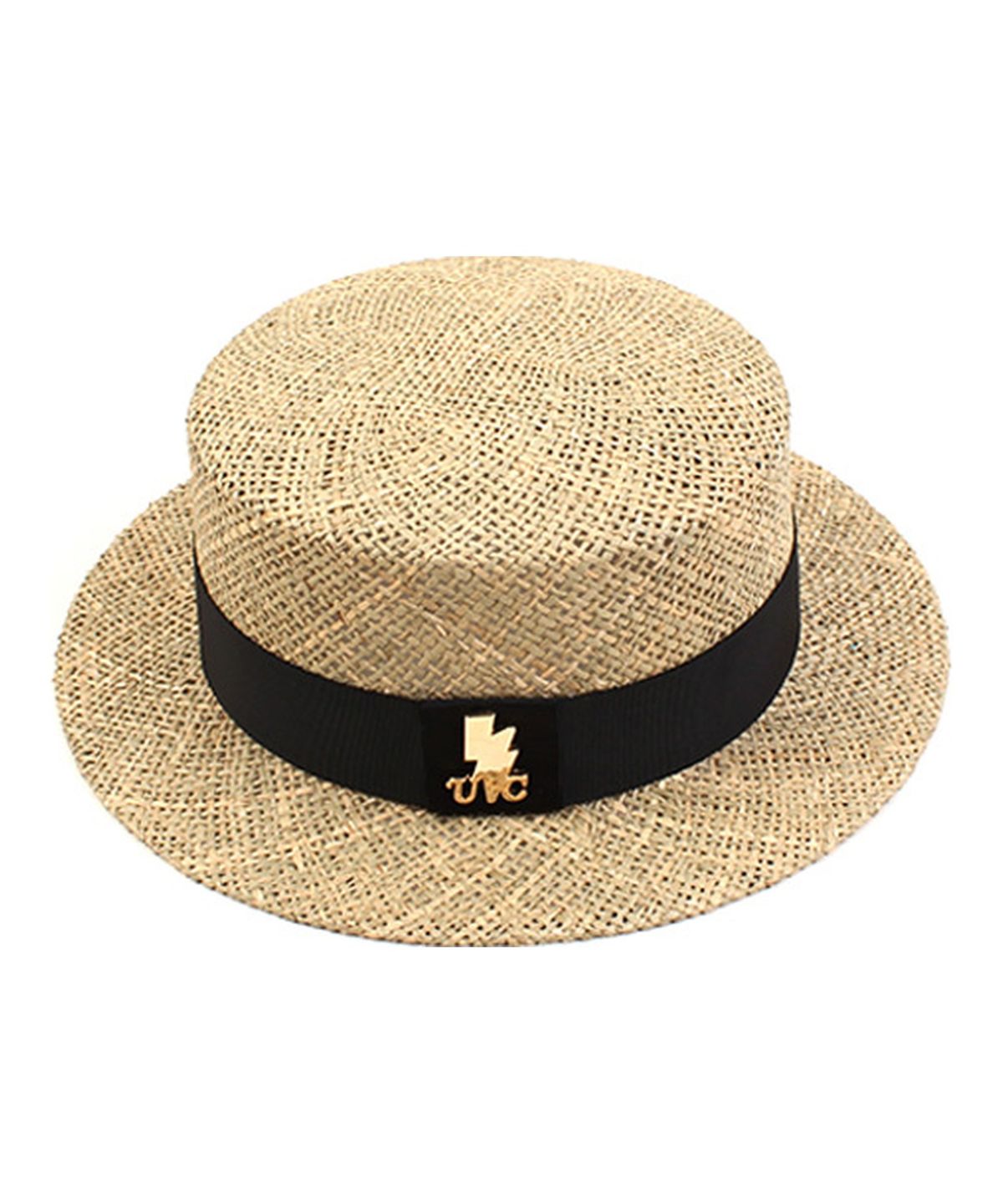 유니버셜 케미스트리(UNIVERSAL CHEMISTRY) Bau Flat Short Panama Hat GD 라피아햇