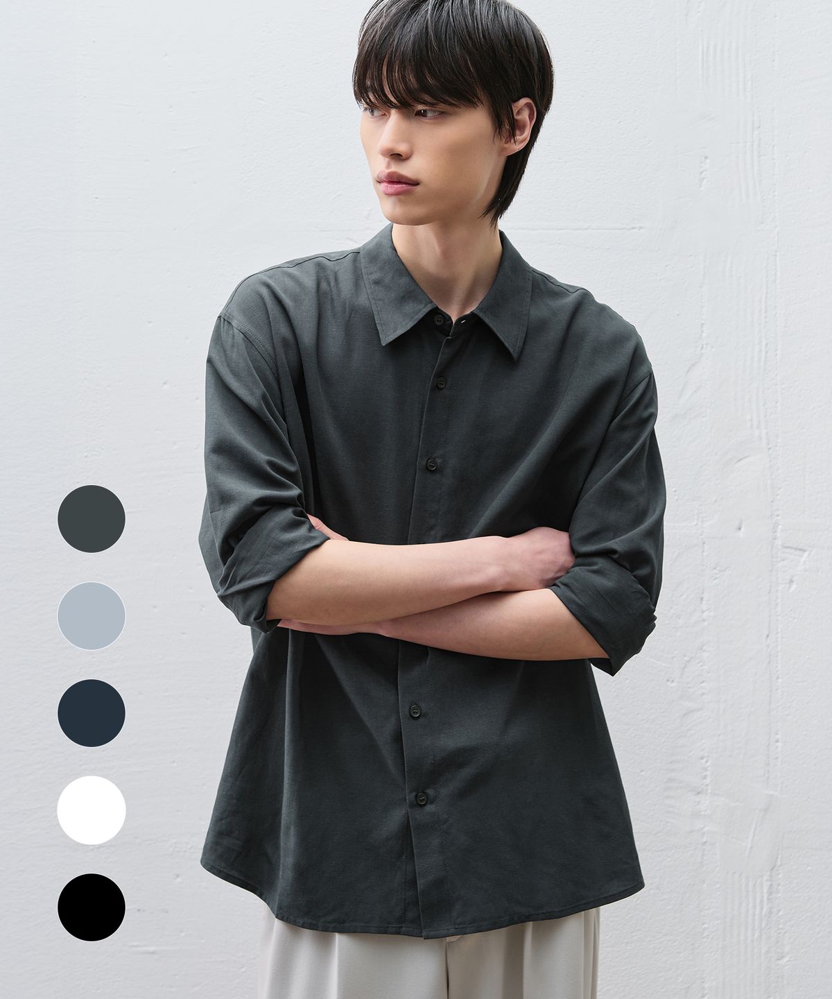 드로우핏(DRAW FIT) 스테이블 린넨 미니멀 셔츠 [5color]