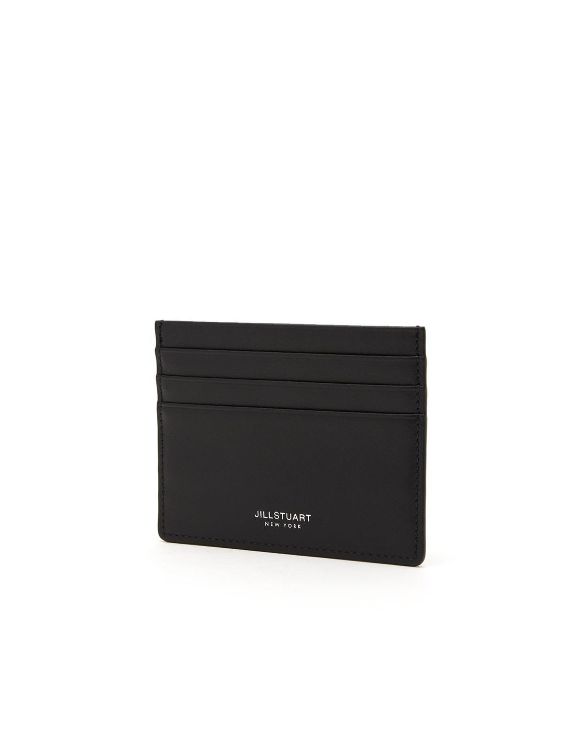 질스튜어트 맨 액세서리(JILLSTUART MEN ACC) [JUDE] 블랙 가죽 로고 3단 카드지갑 JUHO6F141BK