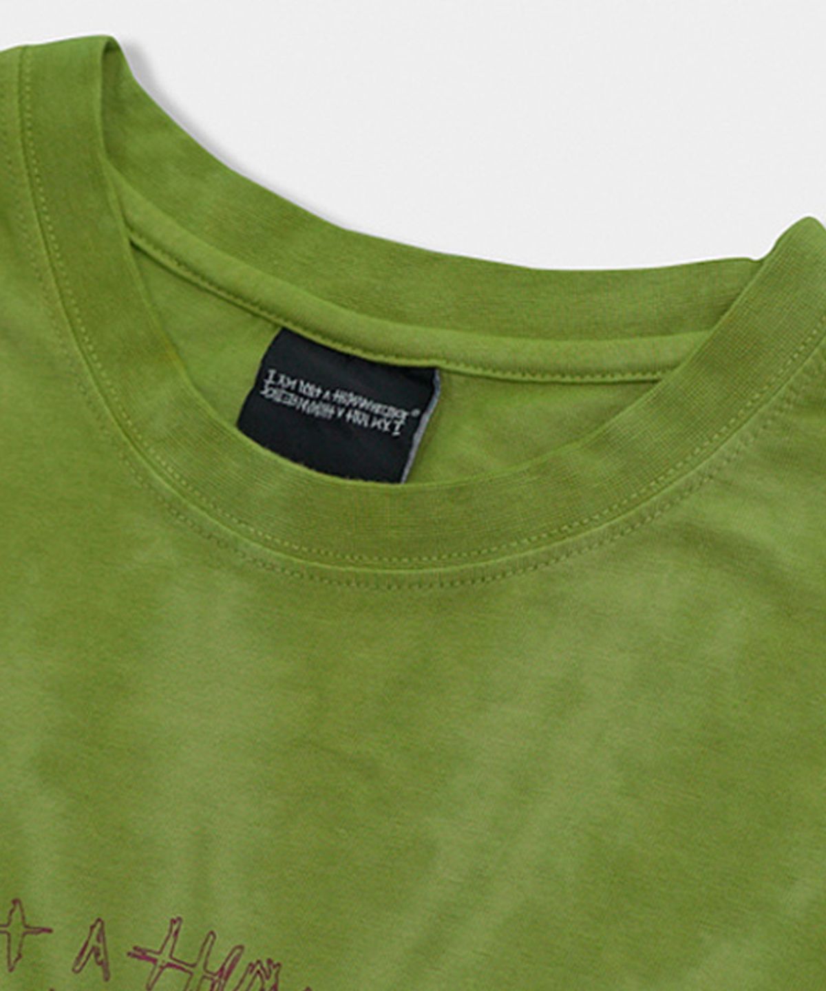 아임낫어휴먼비잉(I AM NOT A HUMAN BEING) TIE-DYE BASIC LOGO TEE - GREEN