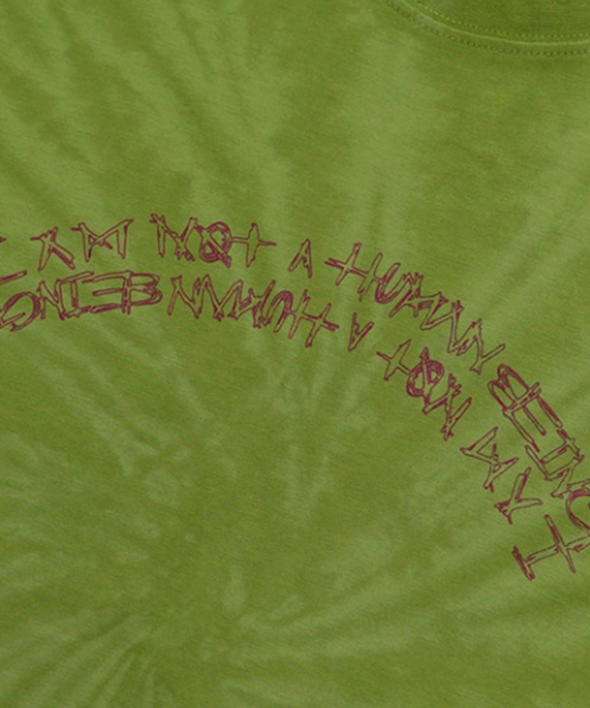 아임낫어휴먼비잉(I AM NOT A HUMAN BEING) TIE-DYE BASIC LOGO TEE - GREEN