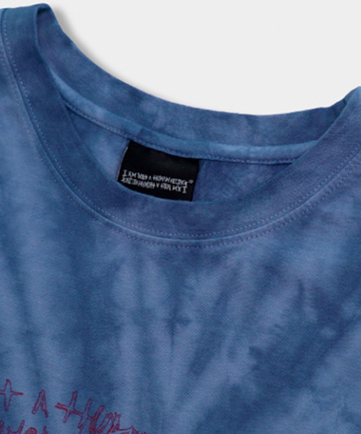 아임낫어휴먼비잉(I AM NOT A HUMAN BEING) TIE-DYE BASIC LOGO TEE - BLUE