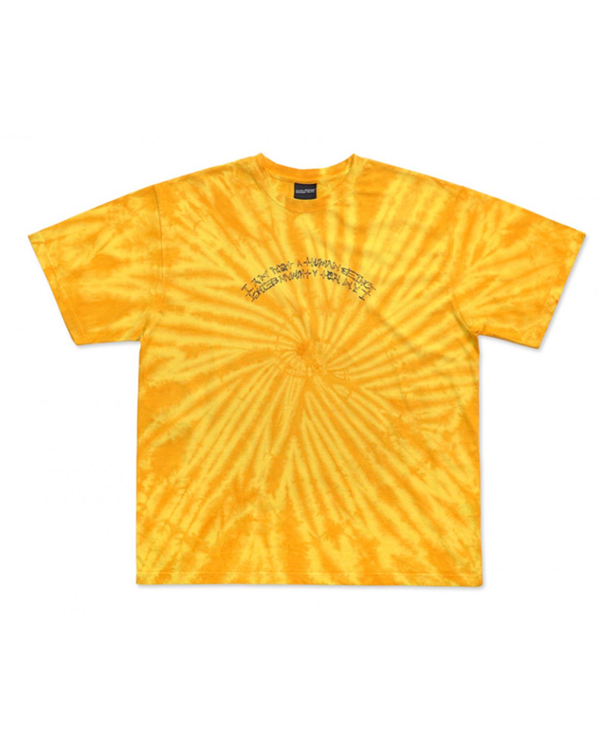 아임낫어휴먼비잉(I AM NOT A HUMAN BEING) TIE-DYE BASIC LOGO TEE - YELLOW
