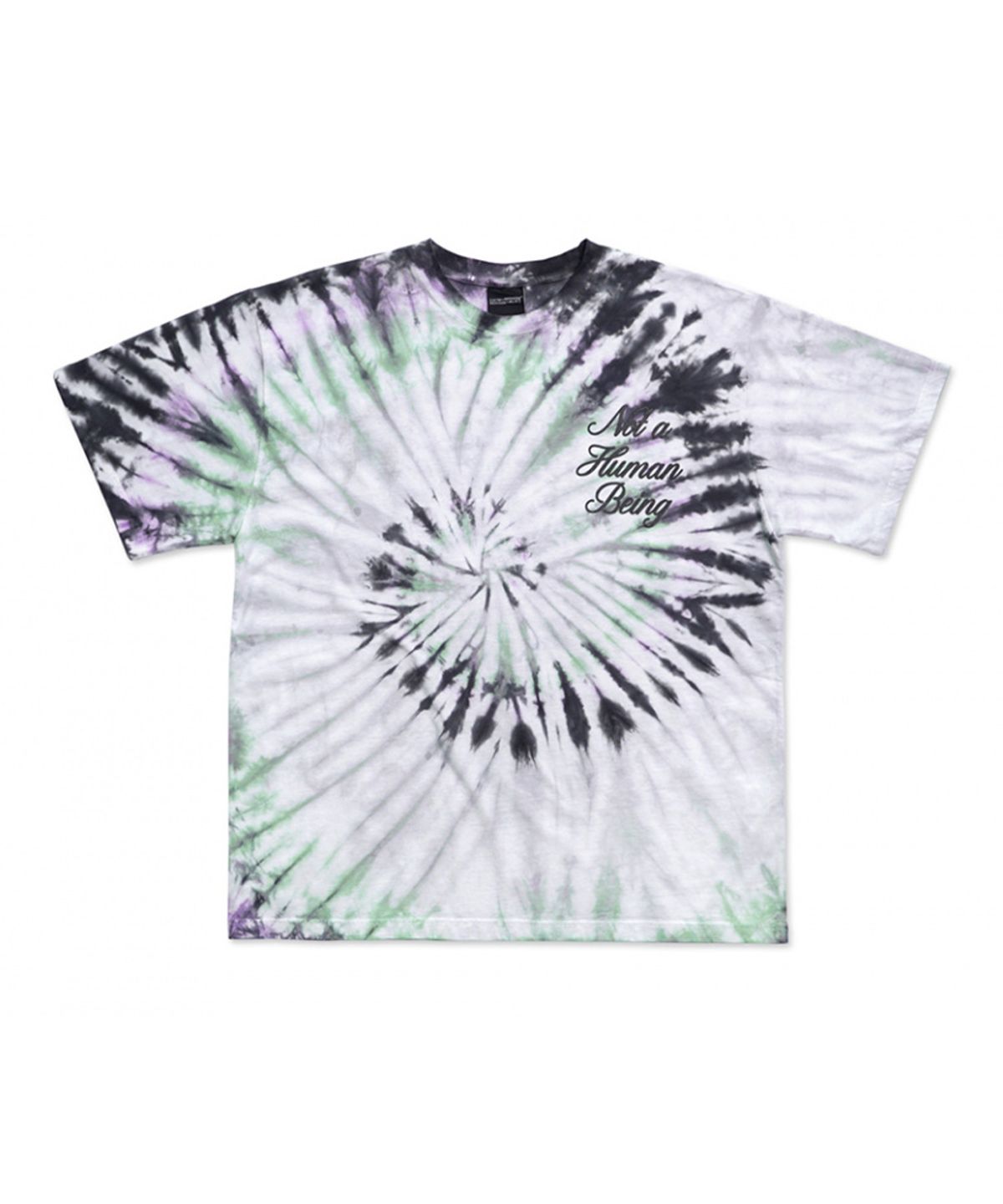 아임낫어휴먼비잉(I AM NOT A HUMAN BEING) TIE-DYE RAINBOW TEE - Multi GREEN