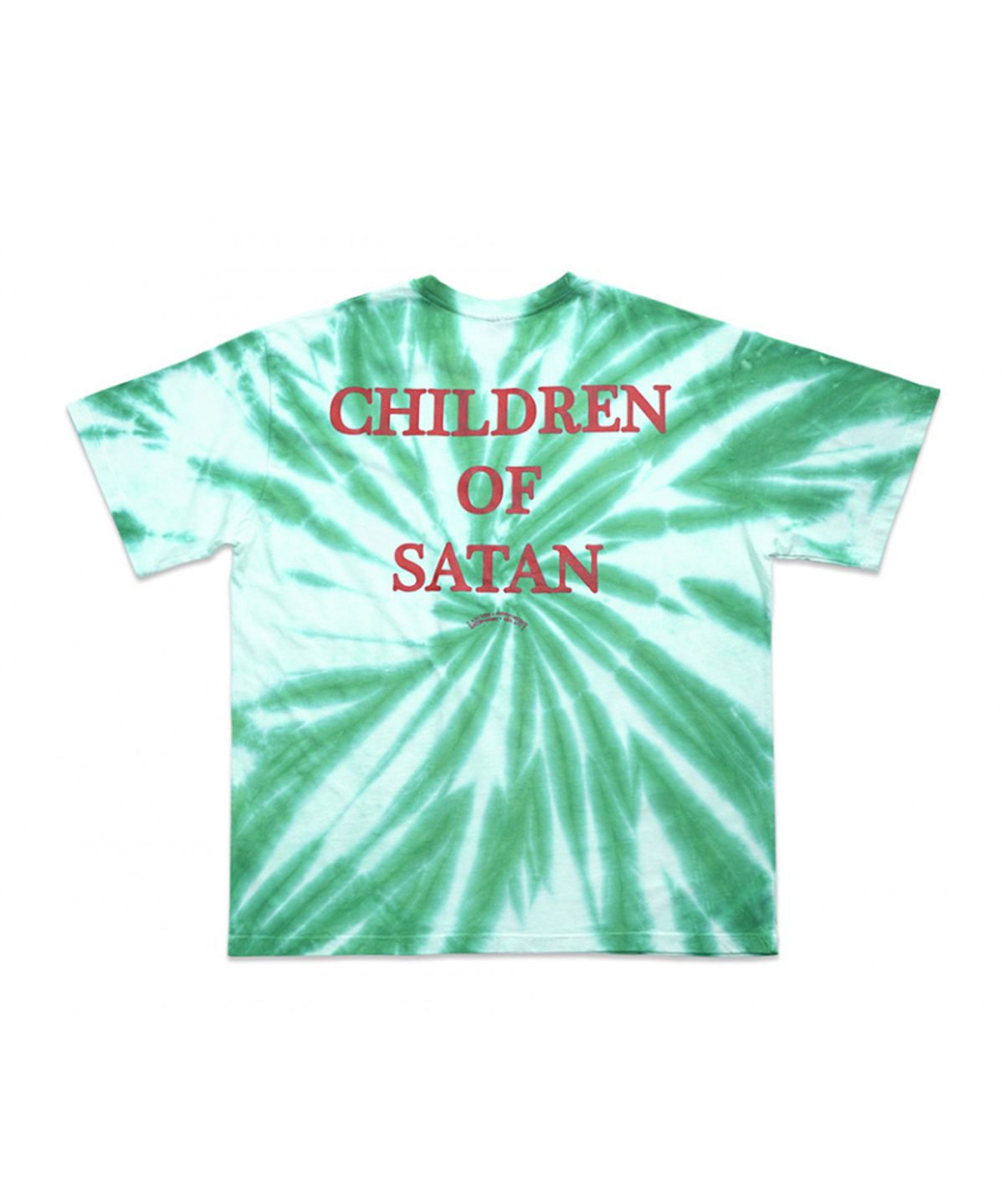 아임낫어휴먼비잉(I AM NOT A HUMAN BEING) TIE-DYE SATAN TEE - GREEN