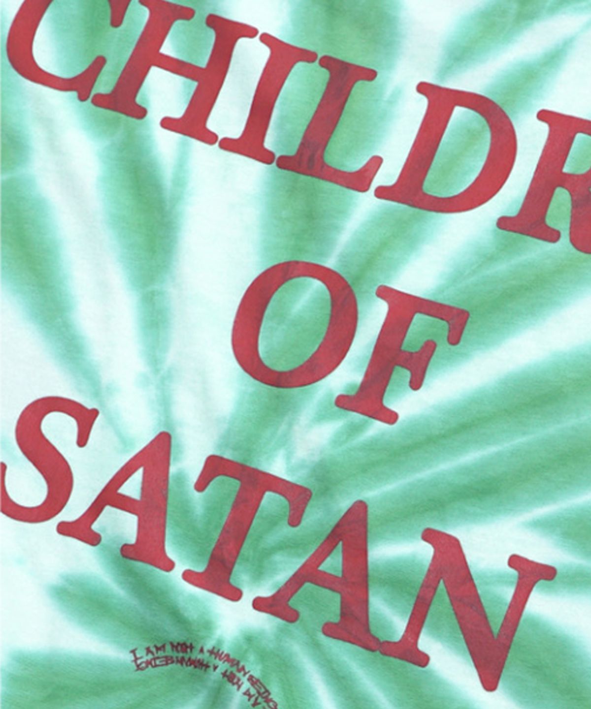아임낫어휴먼비잉(I AM NOT A HUMAN BEING) TIE-DYE SATAN TEE - GREEN