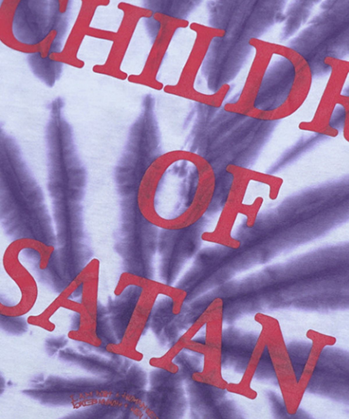 아임낫어휴먼비잉(I AM NOT A HUMAN BEING) TIE-DYE SATAN TEE - PURPLE