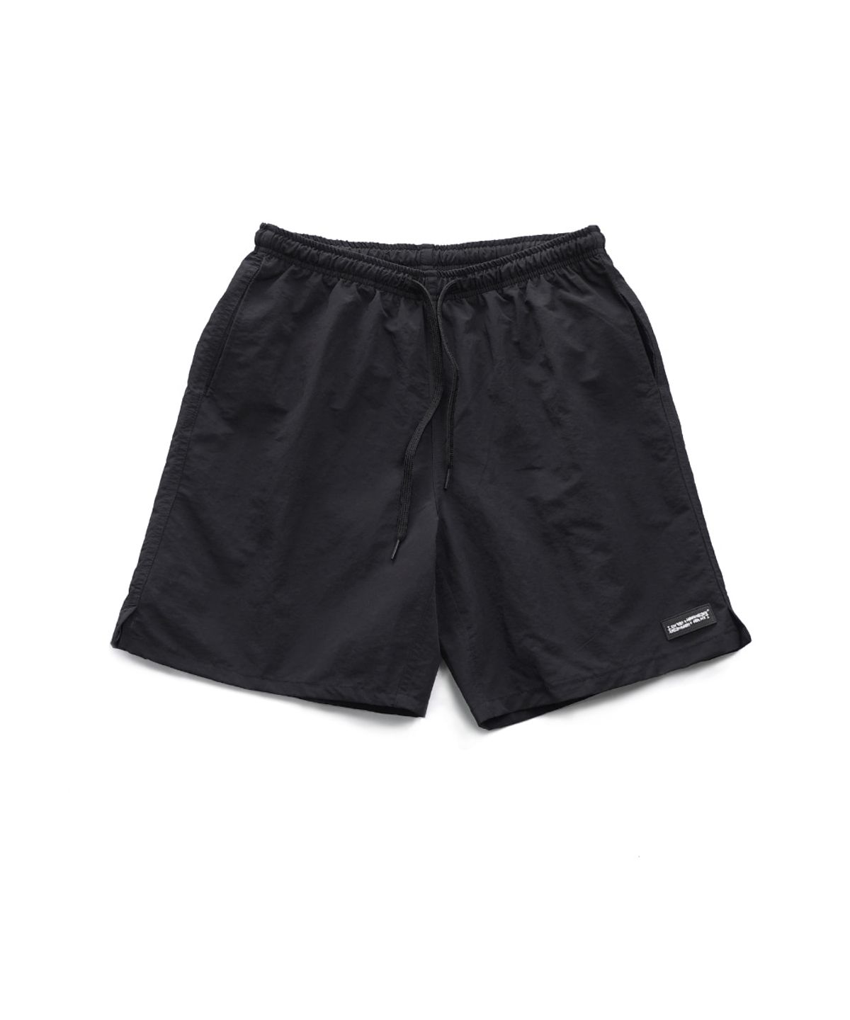 아임낫어휴먼비잉(I AM NOT A HUMAN BEING) RUBBER PATCHED SHORTS - BLACK
