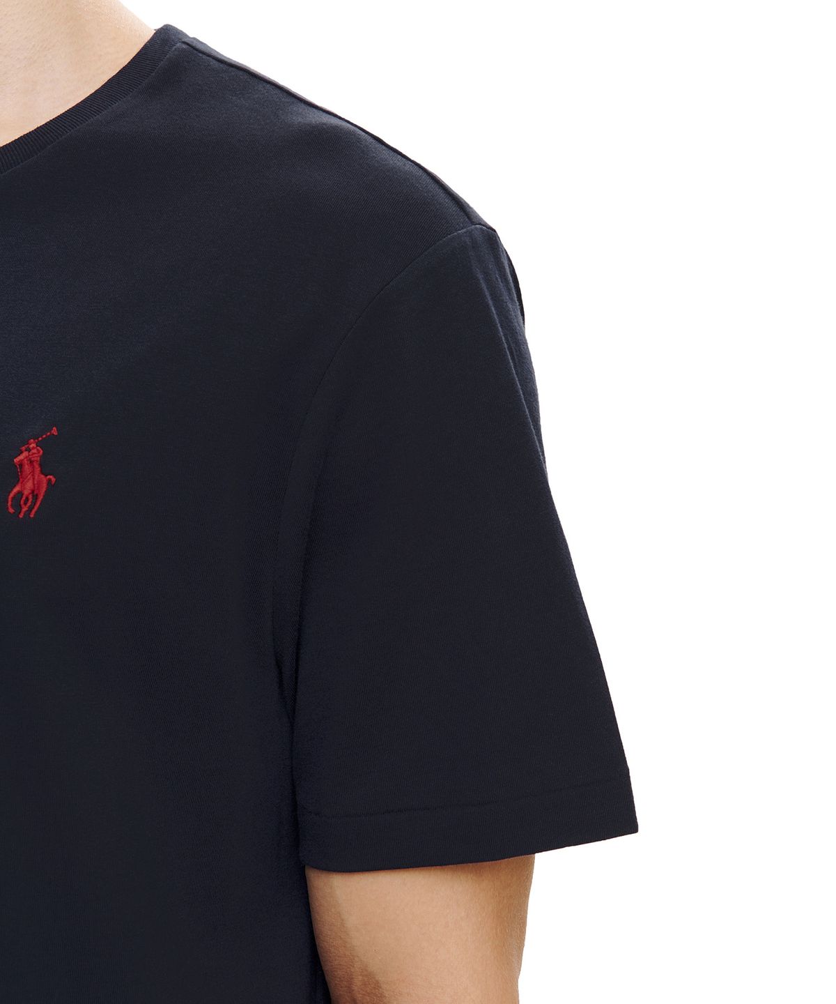폴로 랄프 로렌(POLO RALPH LAUREN) 커스텀 슬림 핏 코튼 티셔츠 - 네이비