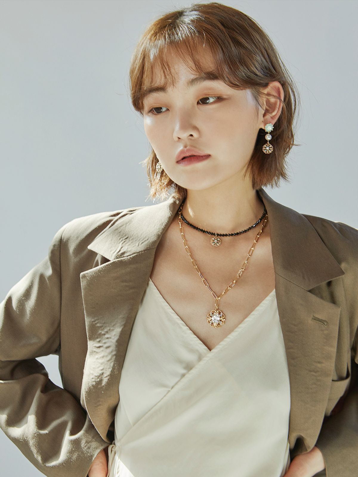 로이데테르(ROIDETER) 로멘틱 펄 드랍 귀걸이