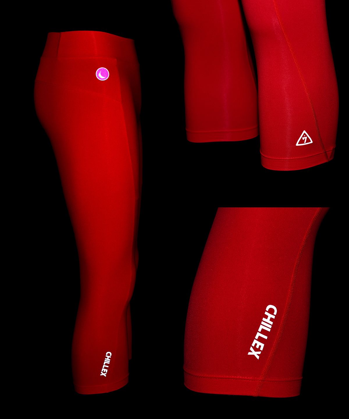 레스테(LESTE) 남성 레깅스 스킨랩 CHILLEX 7부 RED