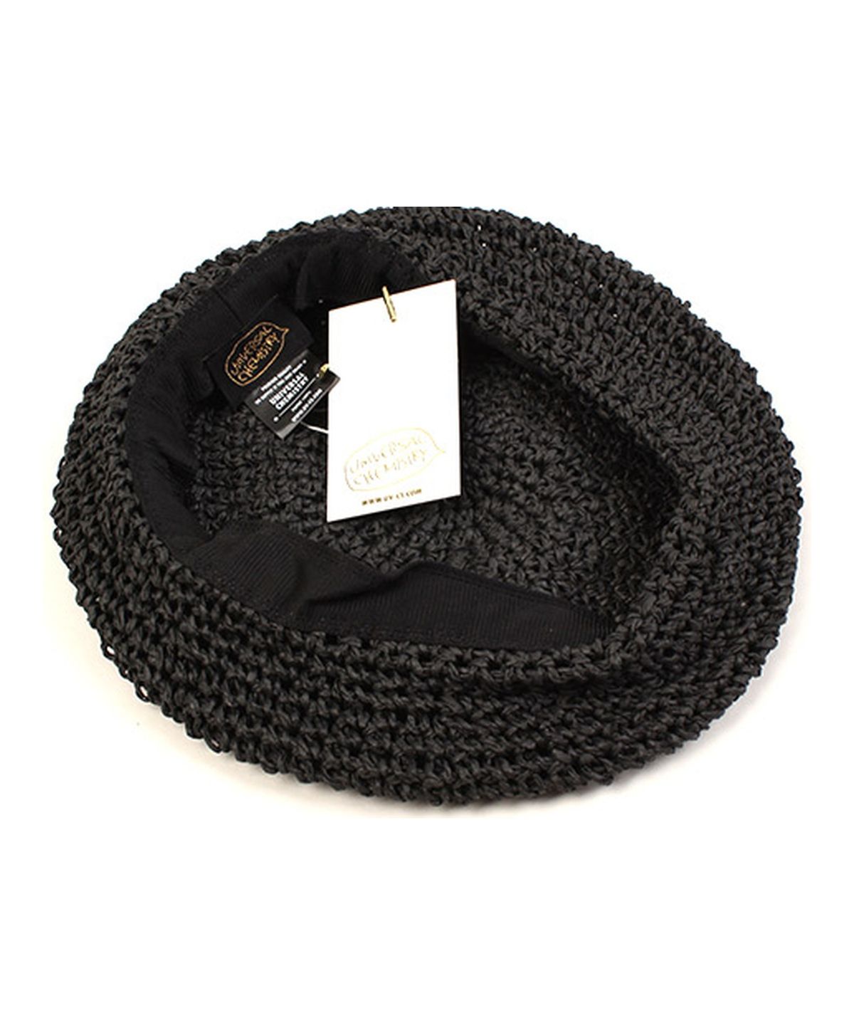 유니버셜 케미스트리(UNIVERSAL CHEMISTRY) Rattan Black Beret 라탄베레모