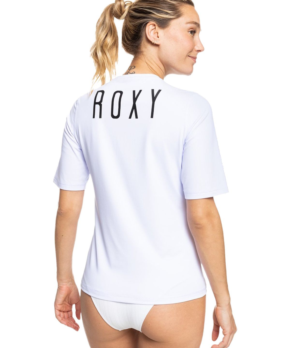 록시(ROXY) 엔조이웨이브 반소매 루즈핏 래쉬가드 WBB0