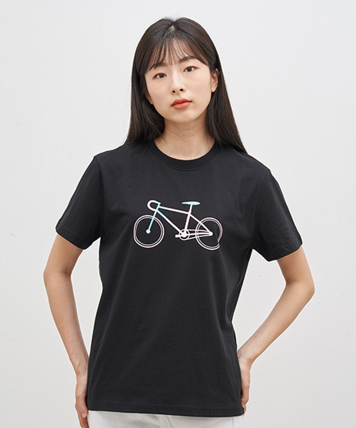 그래픽스(GRAPIX) Bike City 블랙 반팔 티셔츠