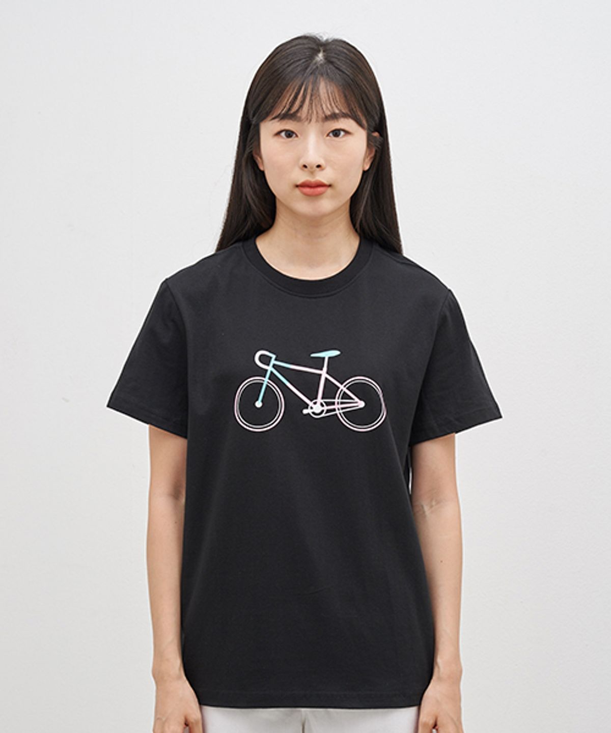 그래픽스(GRAPIX) Bike City 블랙 반팔 티셔츠