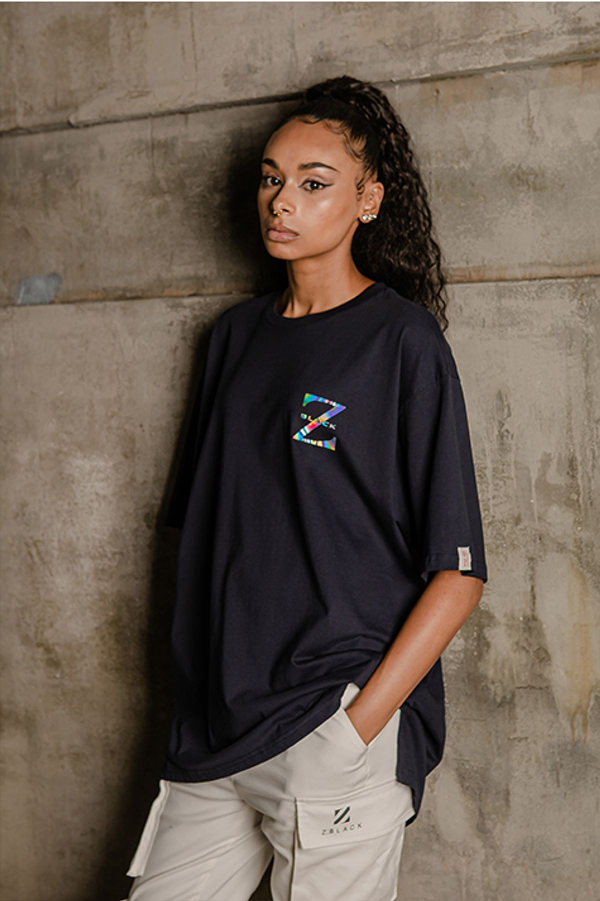 블라뱅(BLAHBANG) ZBLACK 수채화 로고 NO2 (navy)
