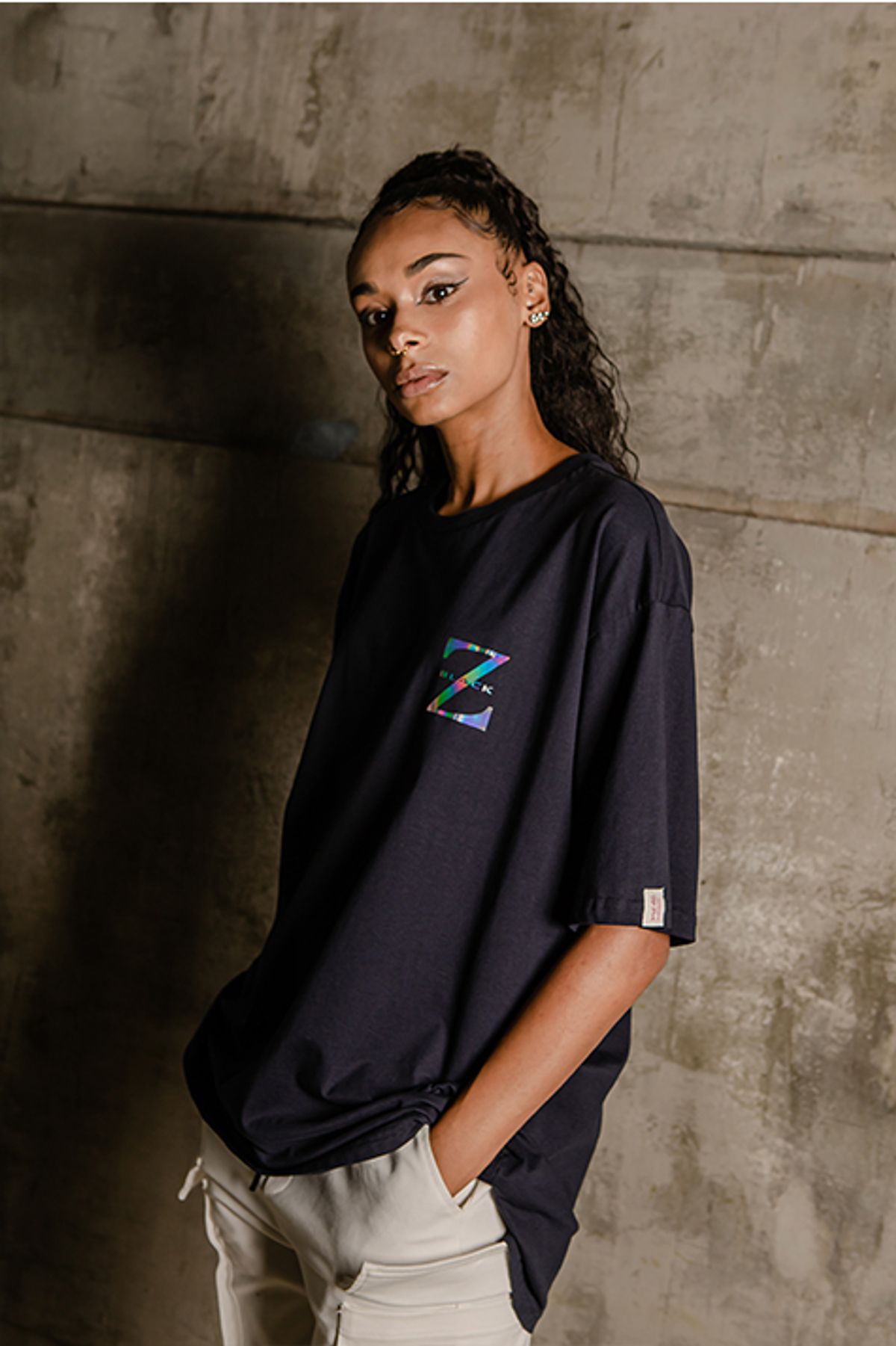 블라뱅(BLAHBANG) ZBLACK 수채화 로고 NO2 (navy)