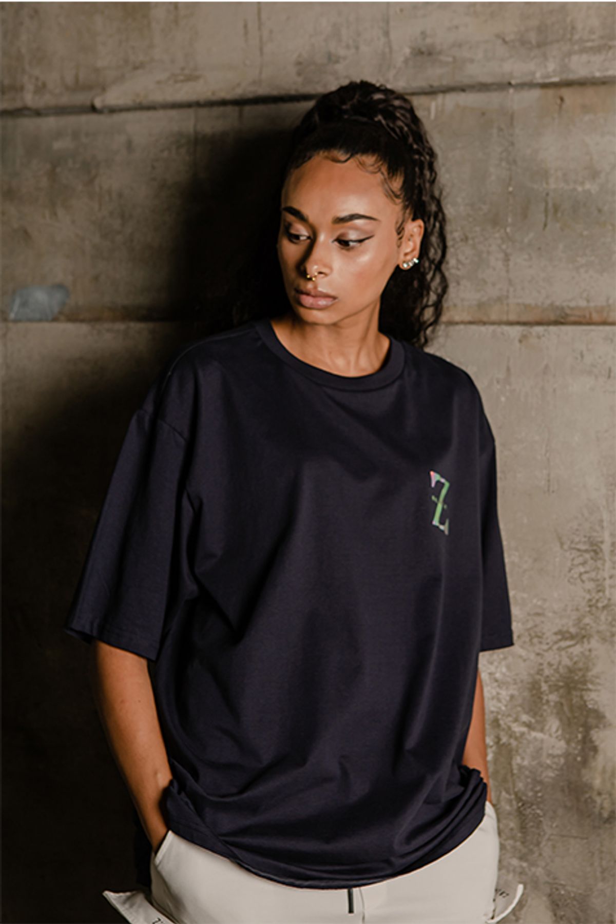 블라뱅(BLAHBANG) ZBLACK 수채화 로고 NO2 (navy)