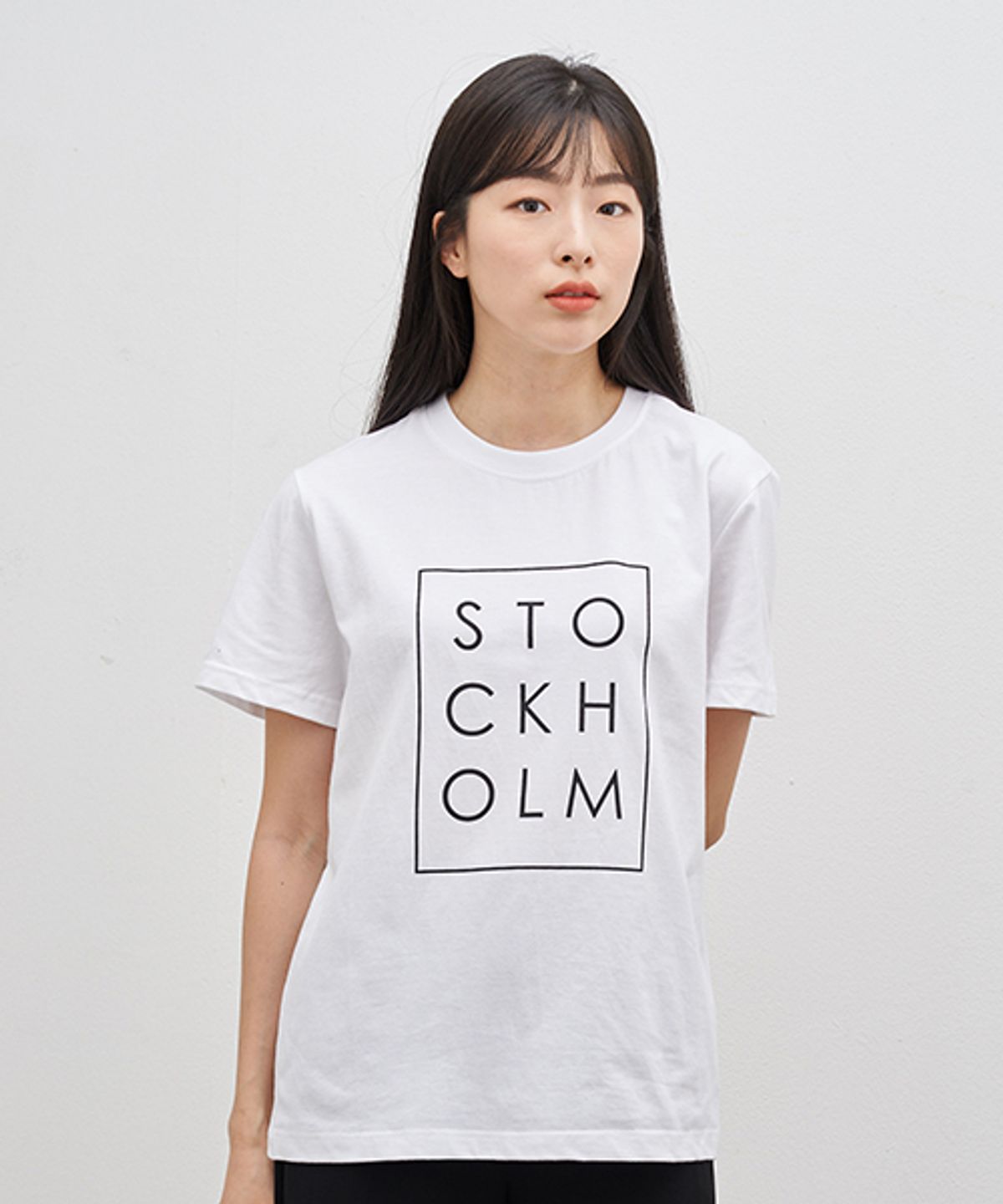 그래픽스(GRAPIX) Stockholm 화이트 반팔 티셔츠