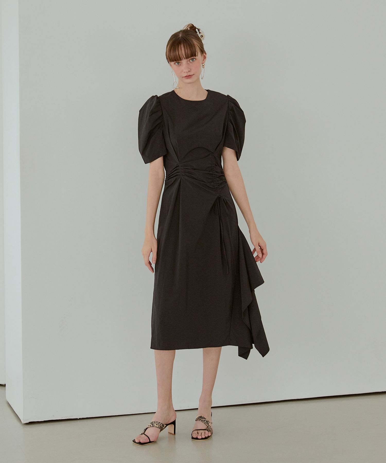 ワンピース ETMON Pintuck String Dress, Black MUSINSA公式 | ETMON Pintuck String Dress, Black