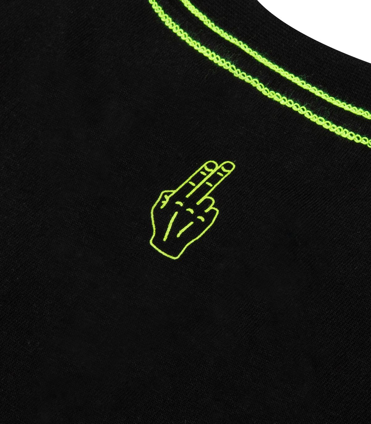 바이브레이트(VIBRATE) SAFFRON V-ROGGY LOGO T-SHIRT (BLACK)