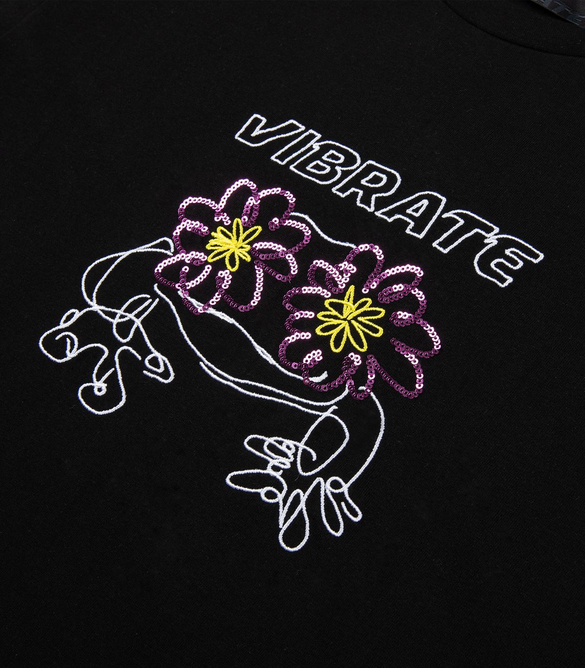 바이브레이트(VIBRATE) POP-EYES FROG LOGO T-SHIRT (BLACK)