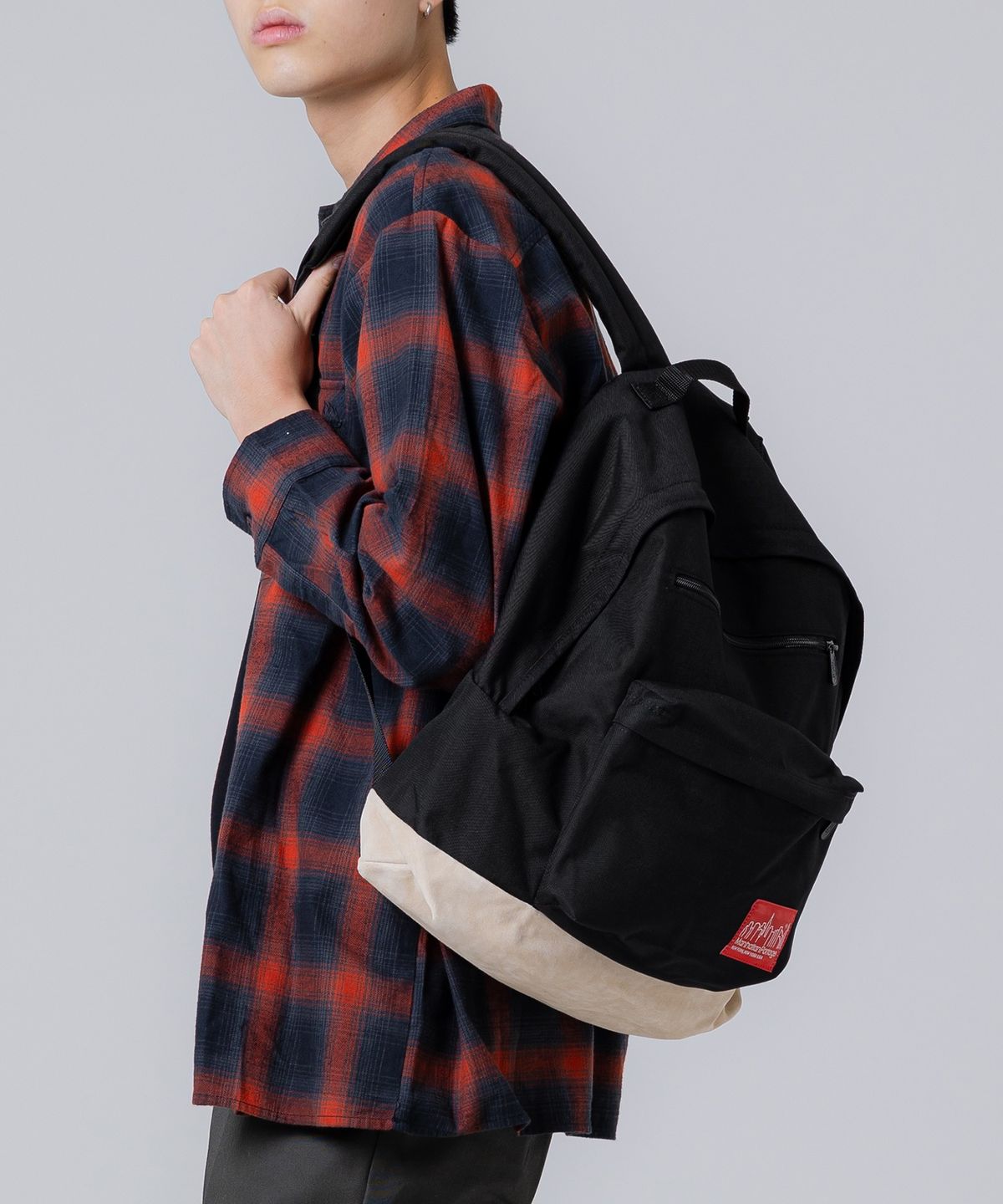 맨하탄 포티지(MANHATTAN PORTAGE) 1209 빅애플 백팩 M BLACK 스웨이드