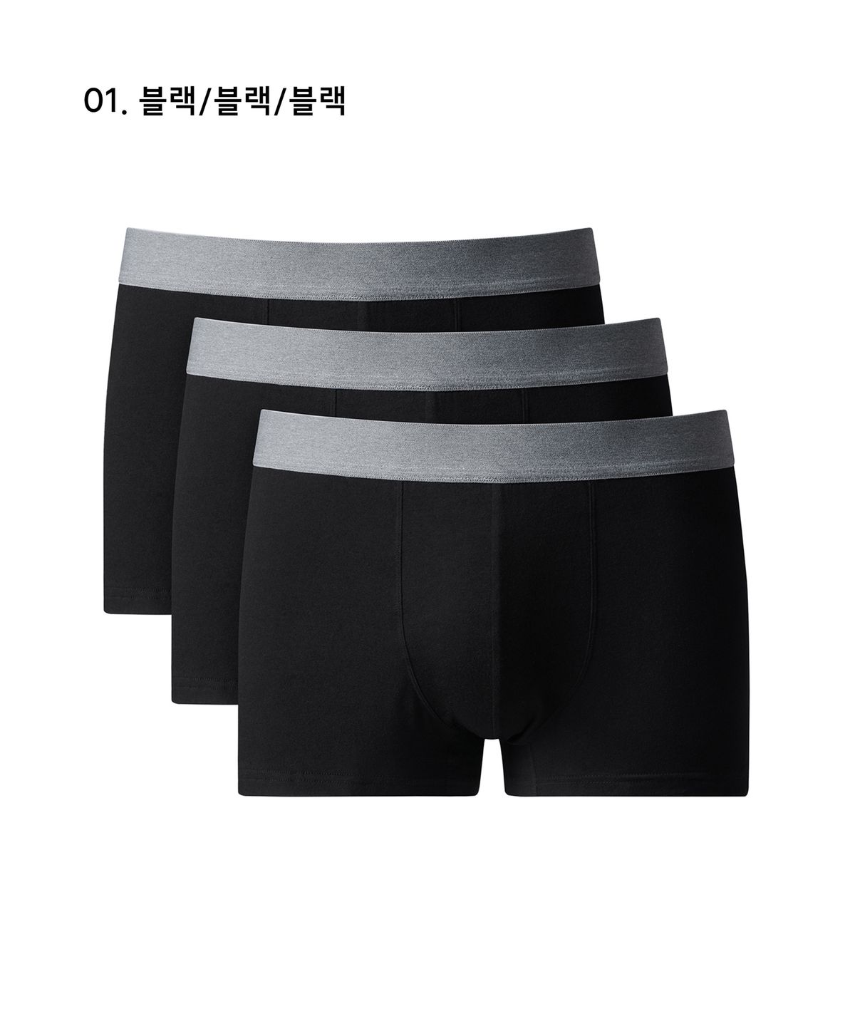 무신사 스탠다드(MUSINSA STANDARD) 맨즈 코튼 드로즈 그레이 밴드 3팩