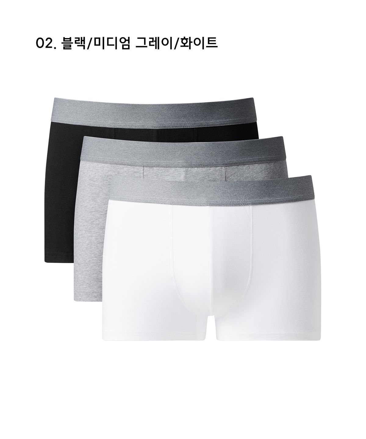 무신사 스탠다드(MUSINSA STANDARD) 맨즈 코튼 드로즈 그레이 밴드 3팩