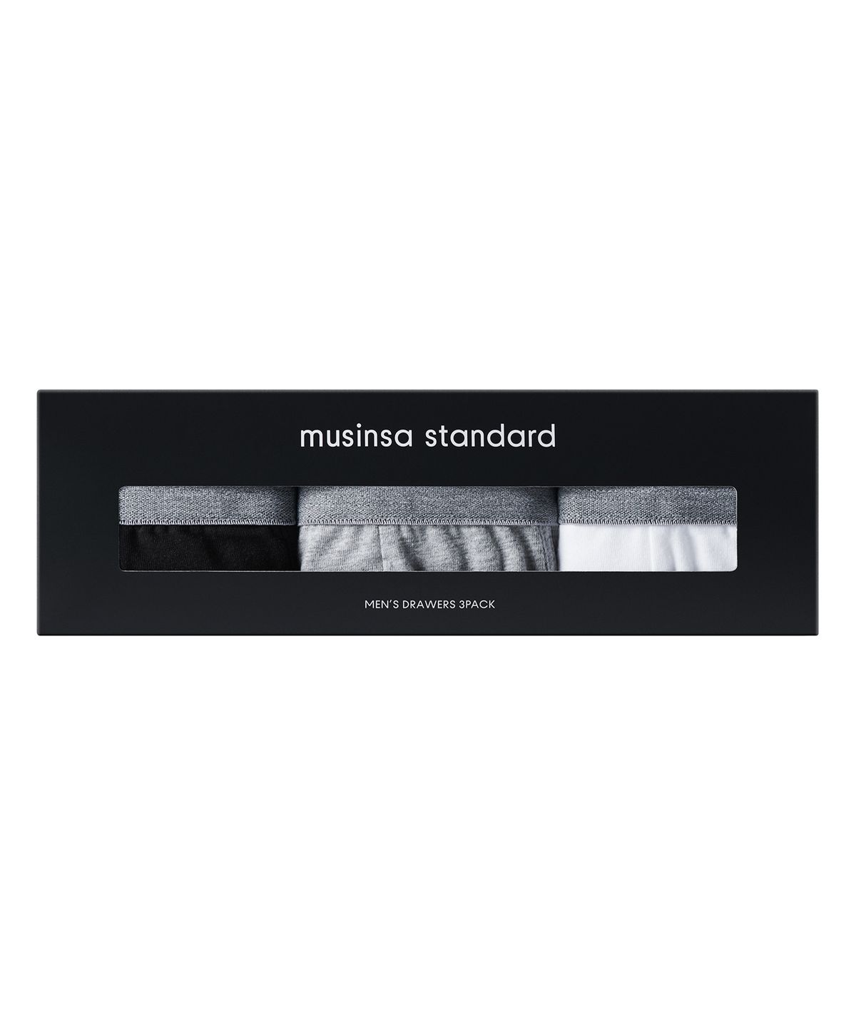무신사 스탠다드(MUSINSA STANDARD) 맨즈 코튼 드로즈 그레이 밴드 3팩