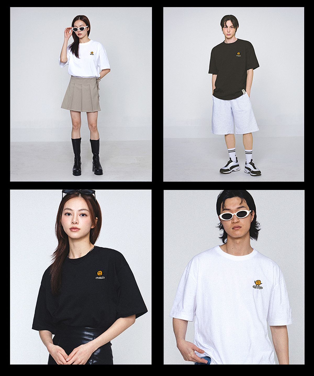 그레이버(GRAVER) [UNISEX]도트보드 자수 반팔티_2color