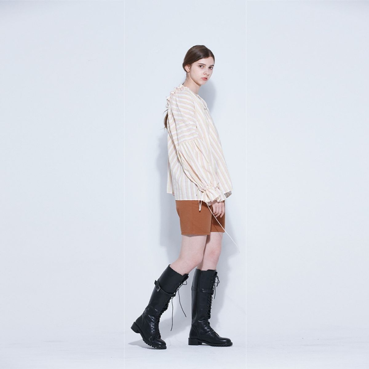 웬스데이딜라잇(WEDNESDAY DELIGHT) Striped Blouse_Pink