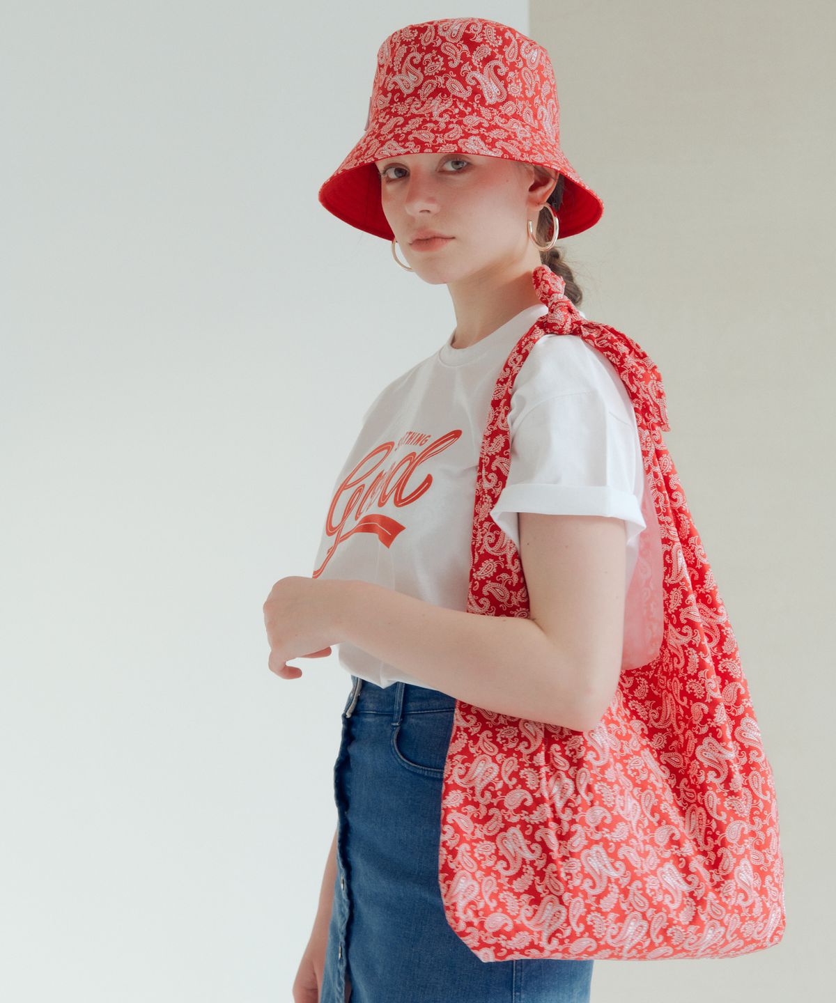 썸띵굿(SOMETHING GOOD) Paisley Print Tie Eco Bag_6 Color