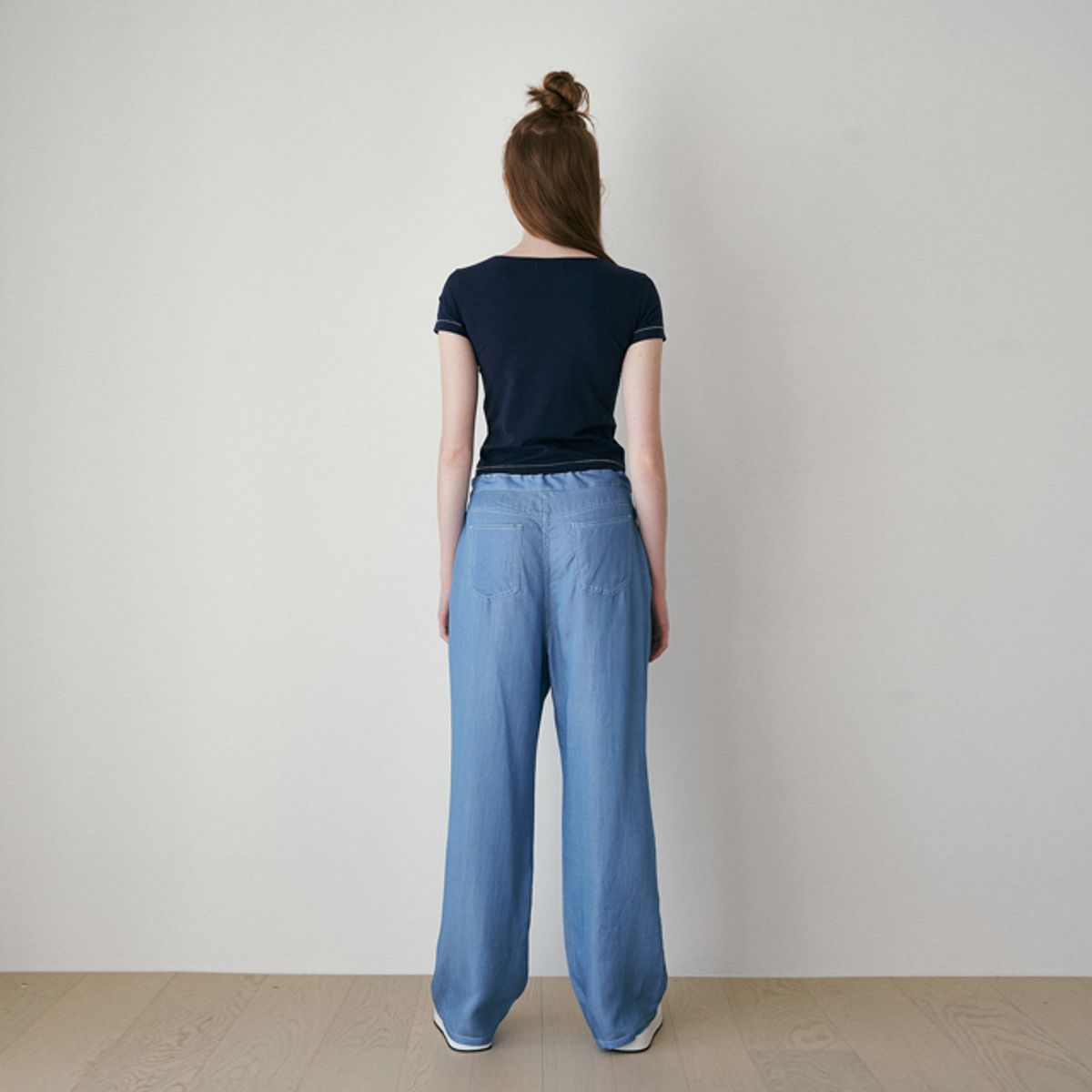 르브아시스(REVOIRSIS) tencel denim pants light blue