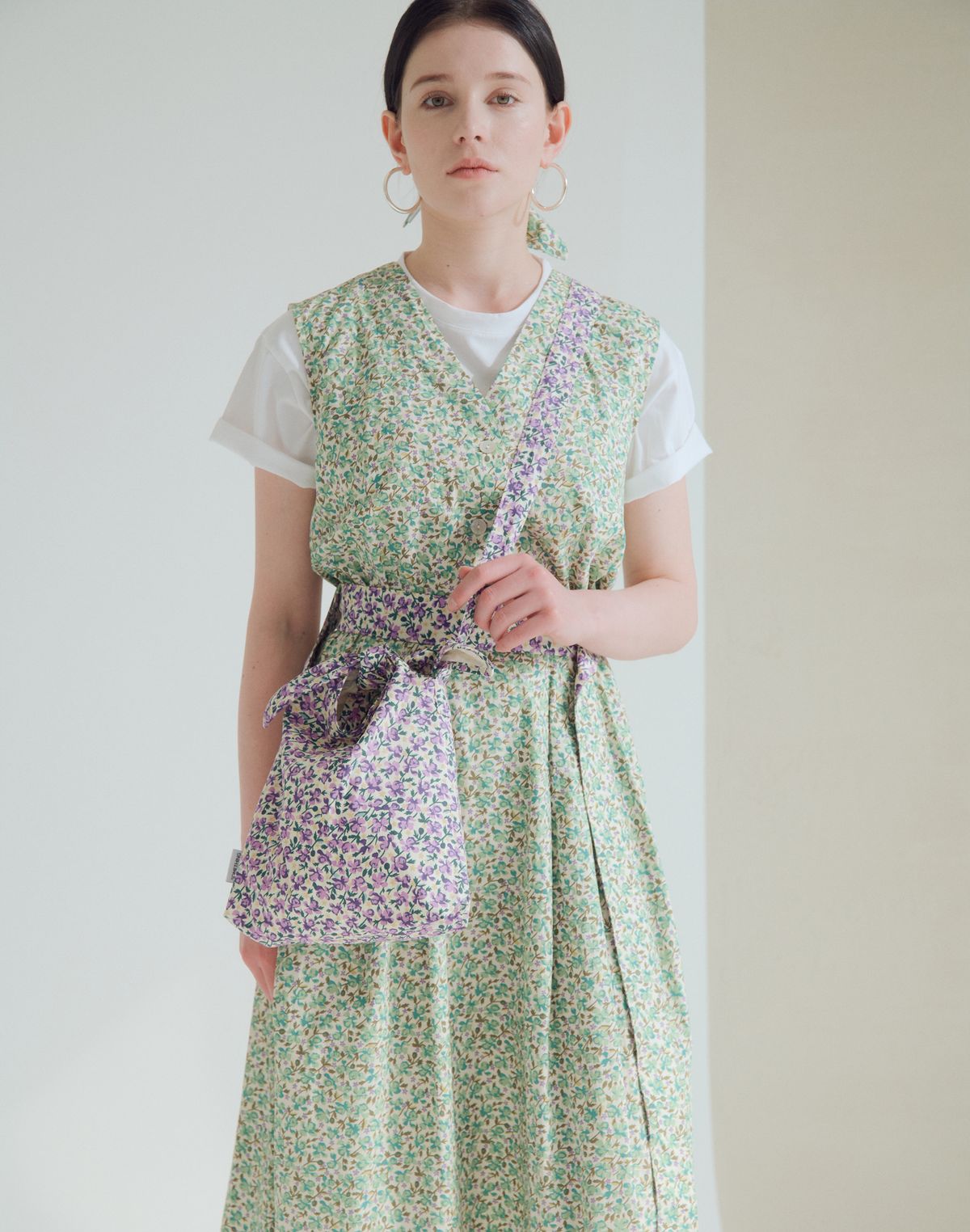 썸띵굿(SOMETHING GOOD) RANNY Floral Dress_GREEN