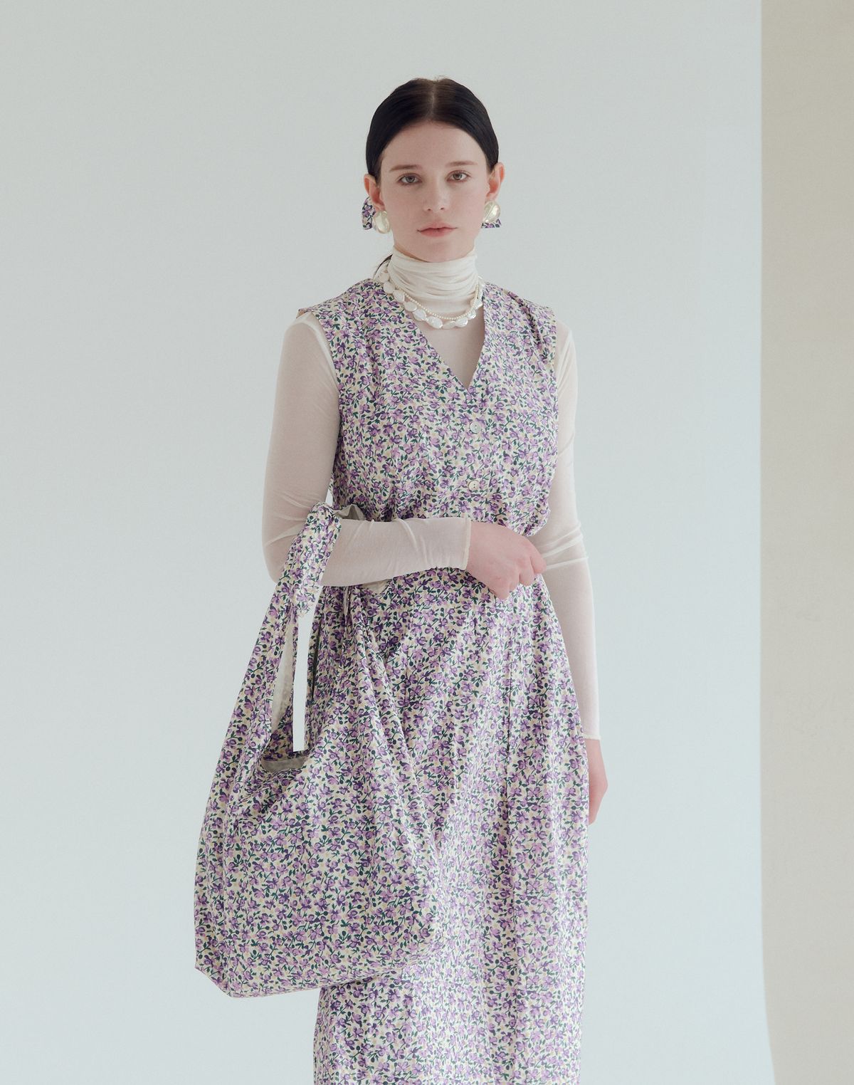썸띵굿(SOMETHING GOOD) RANNY Floral Dress_PURPLE