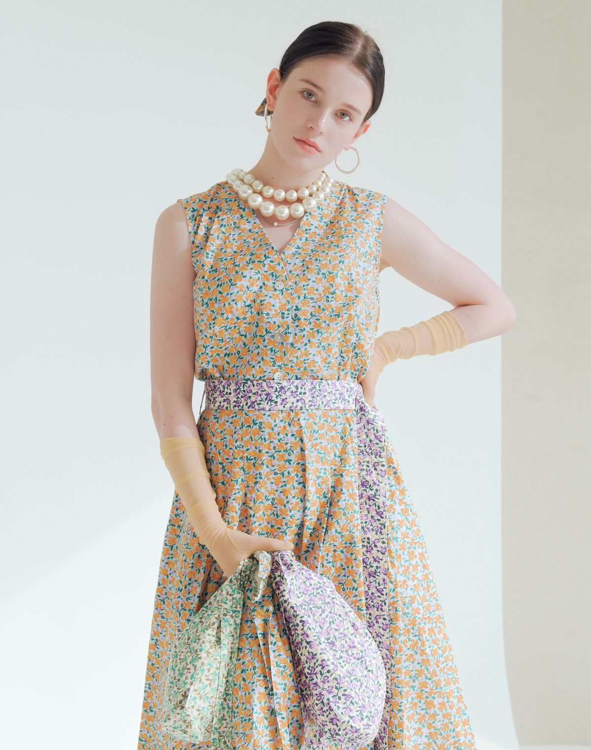 썸띵굿(SOMETHING GOOD) RANNY Floral Dress_YELLOW