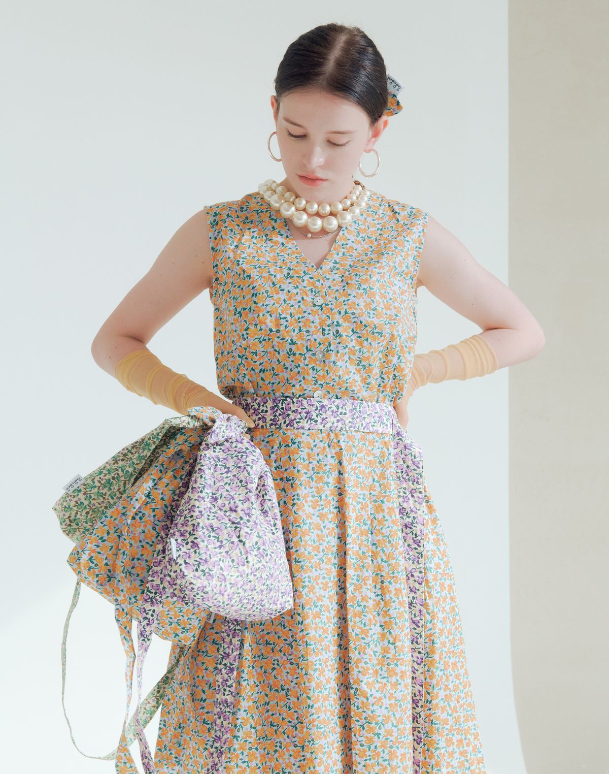 썸띵굿(SOMETHING GOOD) RANNY Floral Dress_YELLOW