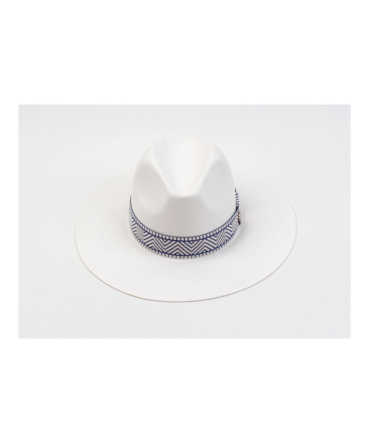 유니버셜 케미스트리(UNIVERSAL CHEMISTRY) Blue Mono Line Summer Long White Fedora 여름페도라