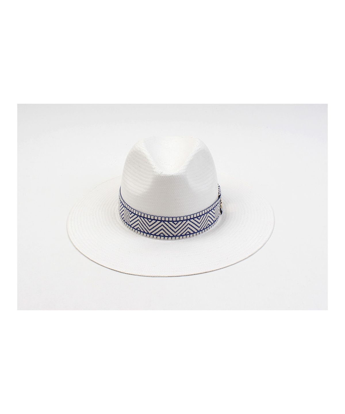 유니버셜 케미스트리(UNIVERSAL CHEMISTRY) Blue Mono Line Summer Long White Fedora 여름페도라