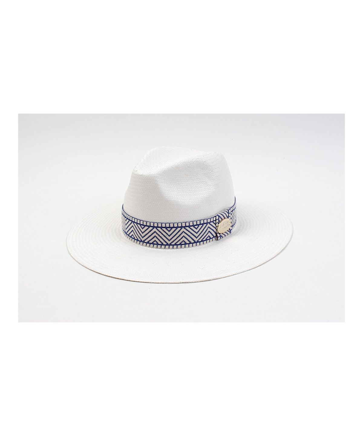 유니버셜 케미스트리(UNIVERSAL CHEMISTRY) Blue Mono Line Summer Long White Fedora 여름페도라