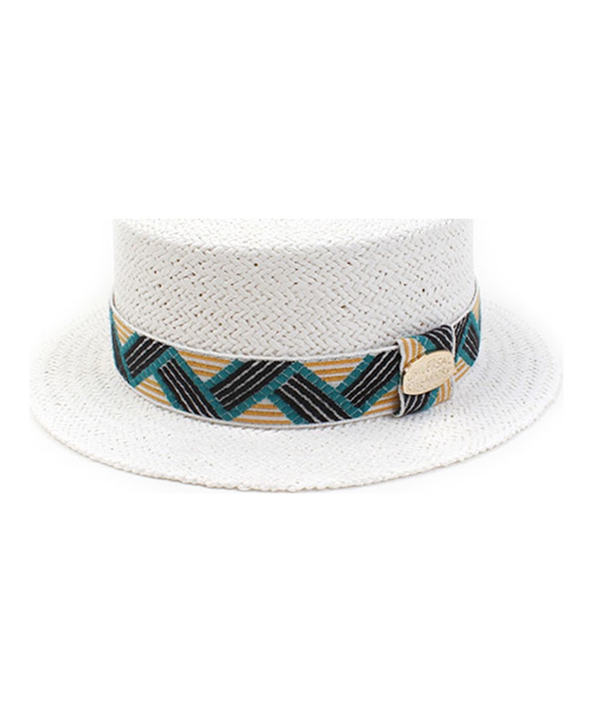 유니버셜 케미스트리(UNIVERSAL CHEMISTRY) Cool Line White Flat Short Panama Hat 여름페도라