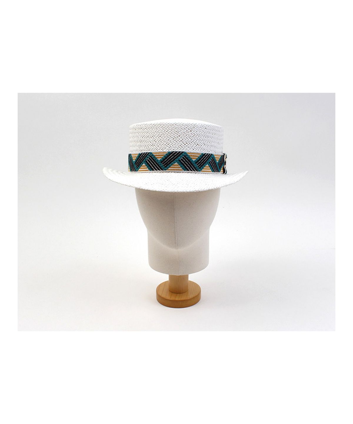 유니버셜 케미스트리(UNIVERSAL CHEMISTRY) Cool Line White Flat Short Panama Hat 여름페도라